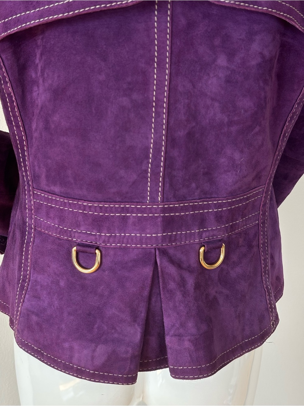 DSQUARED2 Purple Suede Leather Jacket IT 44 Made in Italy - Picture 9 of 15